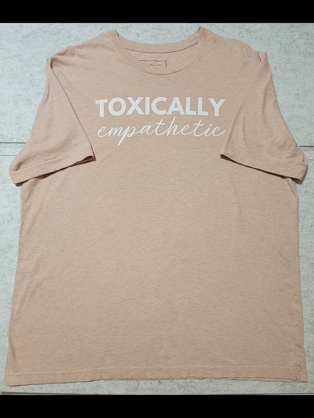 Jen Hamilton Collection Toxically Empathetic Graphic Tee Peach Size 2XL